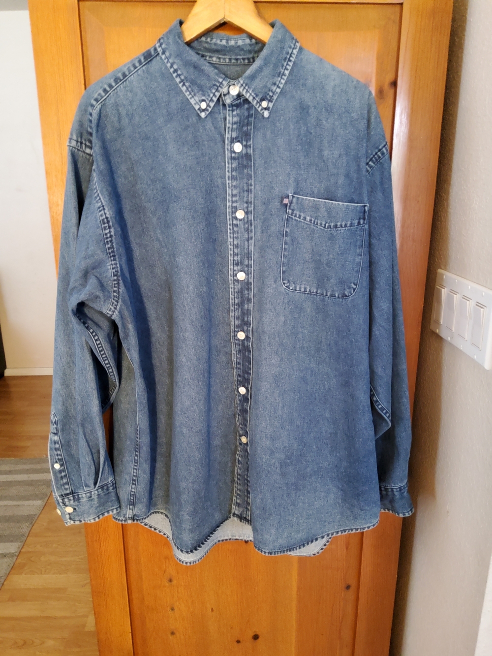 Ralph Lauren Jeans CO Denim Button Down Size XL VGUC Vintage 90's - Picture 12 of 14